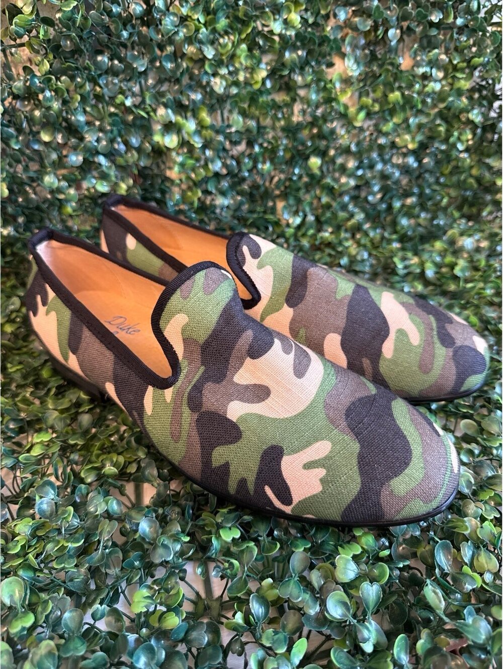Duke and Dexter Camouflage Loafers, men's size 9